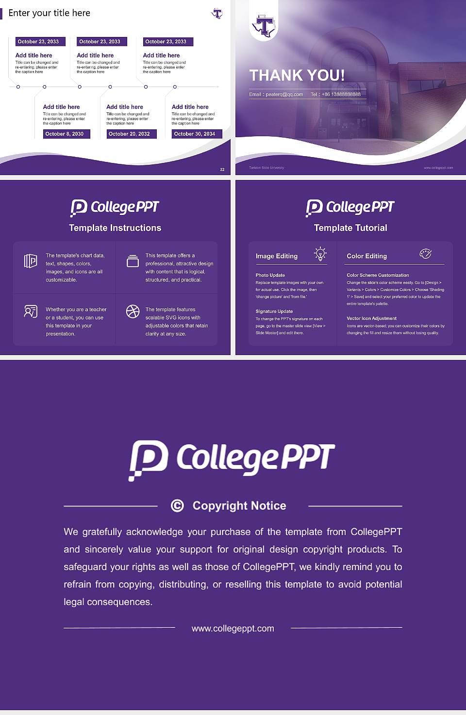 Tarleton State University Lecture Sharing and Networking Event PPT Template4:3 ratio PPT effect preview image4
