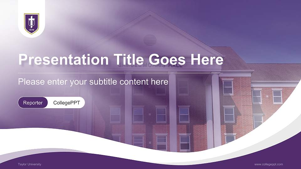 Taylor University Lecture Sharing and Networking Event PPT Template16:9 ratio PPT effect preview image