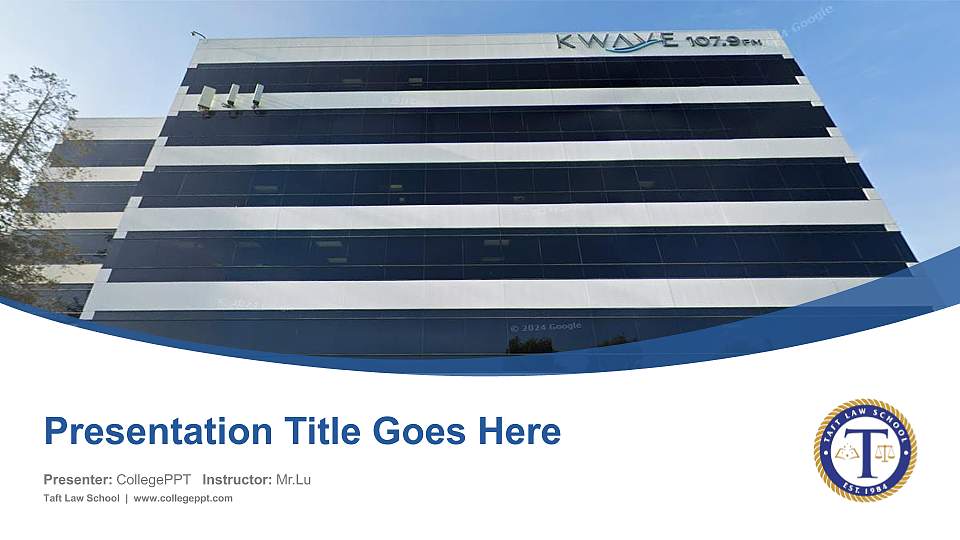 Taft Law School Course/Courseware Creation PPT Template16:9 ratio PPT effect preview image