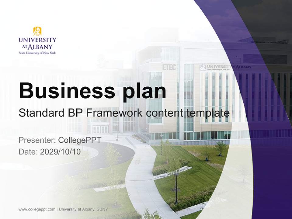 University at Albany, SUNY Competition/Entrepreneurship Contest PPT Template4:3 ratio PPT effect preview image9