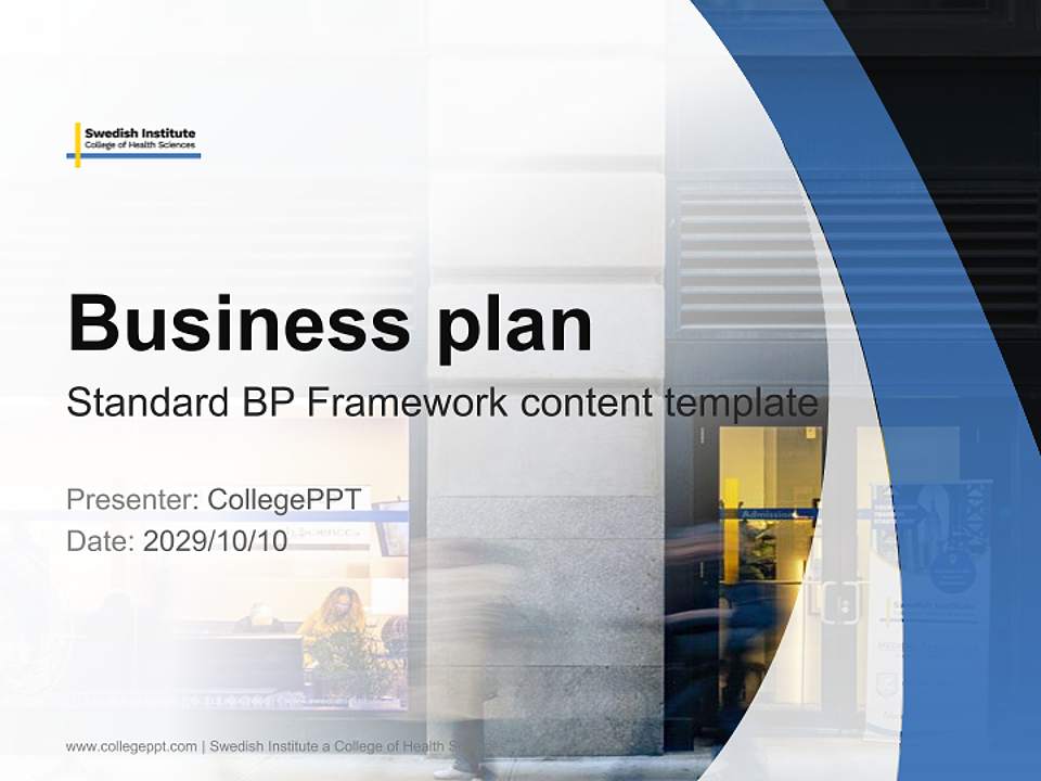 Swedish Institute a College of Health Sciences Competition/Entrepreneurship Contest PPT Template4:3 ratio PPT effect preview image9