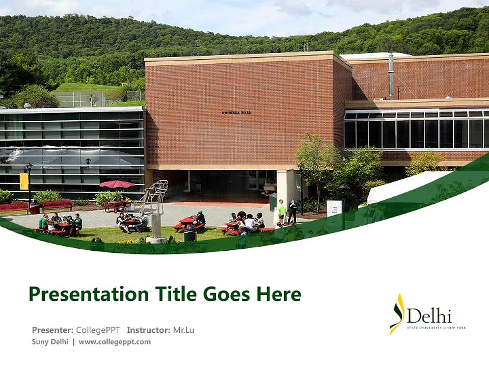 Suny Delhi Course/Courseware Creation PPT Template4:3 ratio PPT effect preview image5