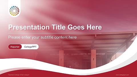 Teachers College of San Joaquin Lecture Sharing and Networking Event PPT Template