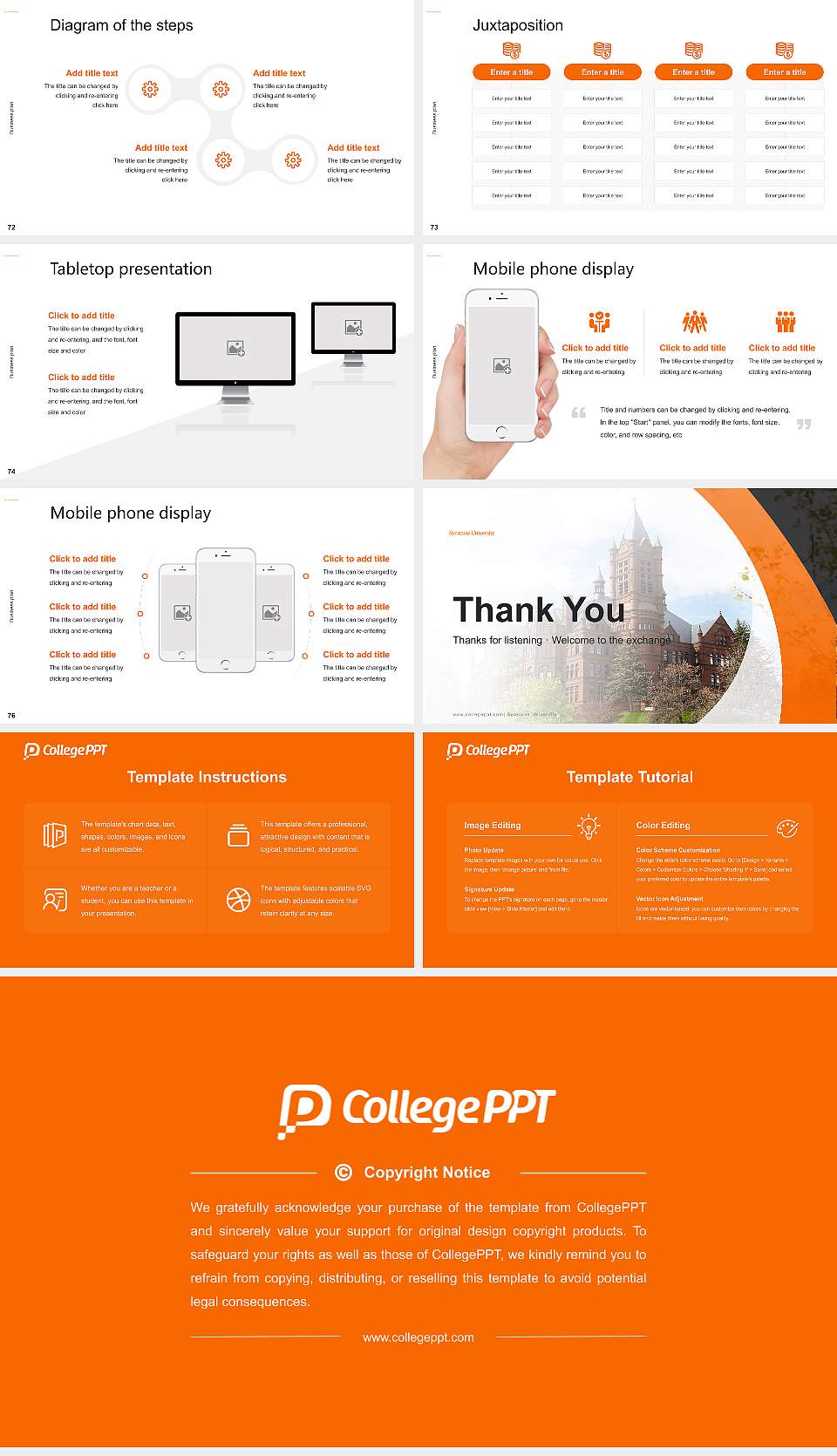 Syracuse University Competition/Entrepreneurship Contest PPT Template16:9 ratio PPT effect preview image9