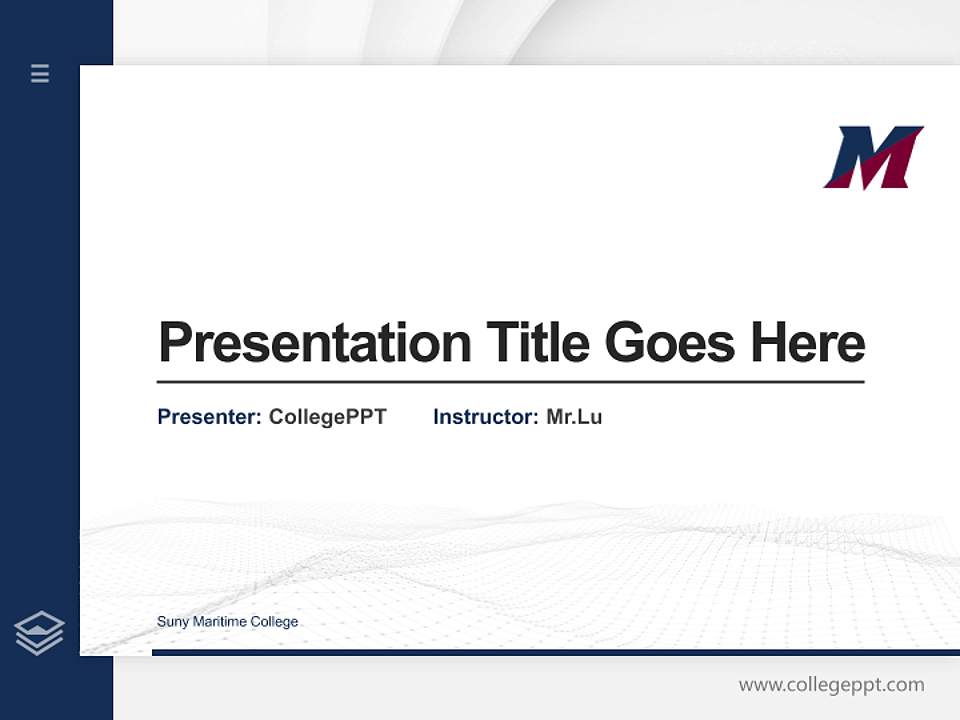 Suny Maritime College Thesis Proposal/Graduation Defense PPT Template4:3 ratio PPT effect preview image5