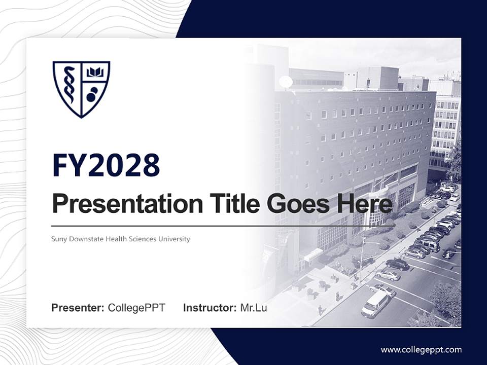 Suny Downstate Health Sciences University Academic Presentation/Research Findings Report PPT Template4:3 ratio PPT effect preview image5