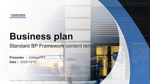 Swedish Institute a College of Health Sciences Competition/Entrepreneurship Contest PPT Template