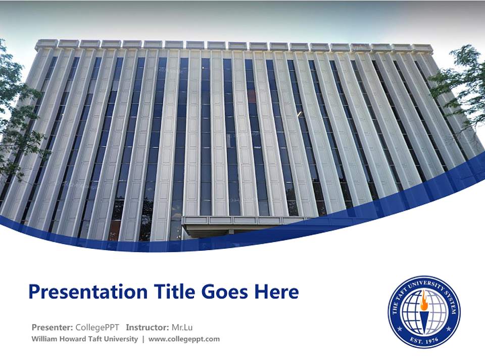 William Howard Taft University Course/Courseware Creation PPT Template4:3 ratio PPT effect preview image5