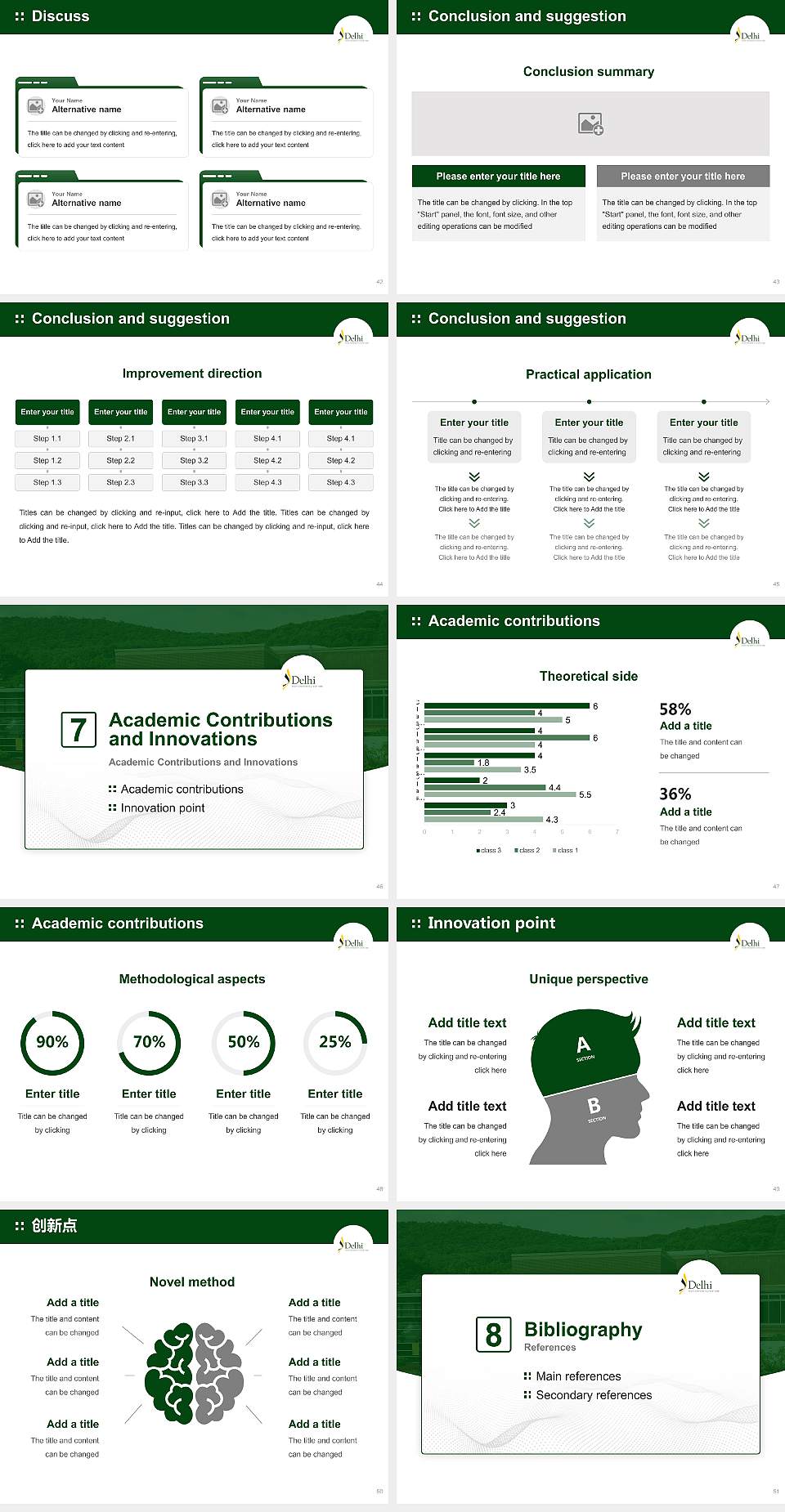 Suny Delhi Graduation Thesis Defense PPT Template4:3 ratio PPT effect preview image6