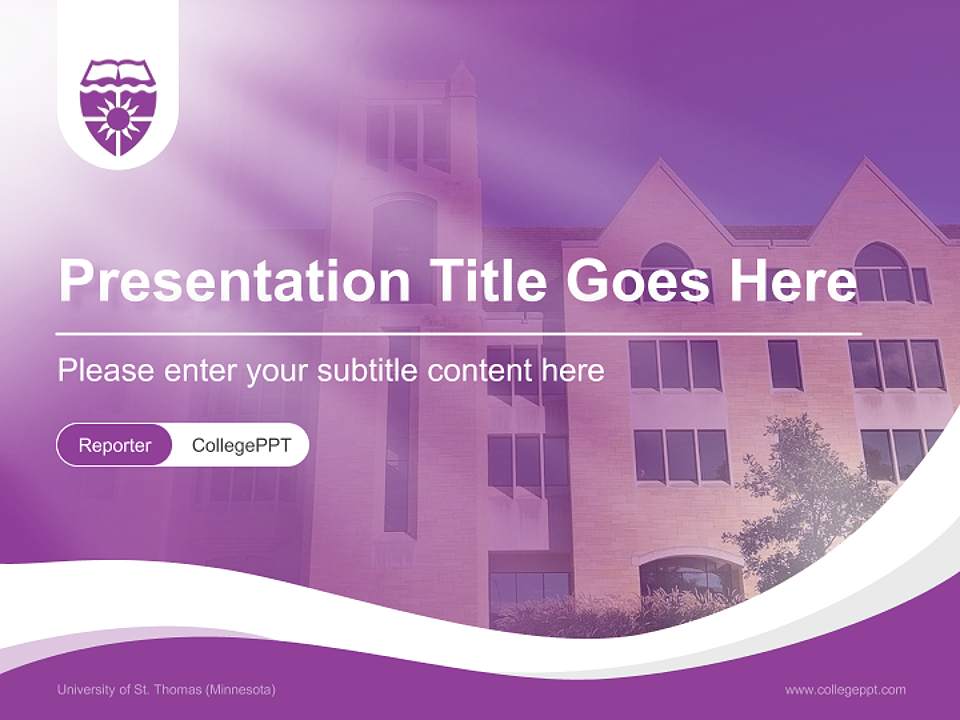 University of St. Thomas (Minnesota) Lecture Sharing and Networking Event PPT Template4:3 ratio PPT effect preview image4