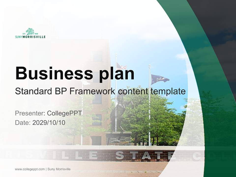 Suny Morrisville Competition/Entrepreneurship Contest PPT Template4:3 ratio PPT effect preview image9
