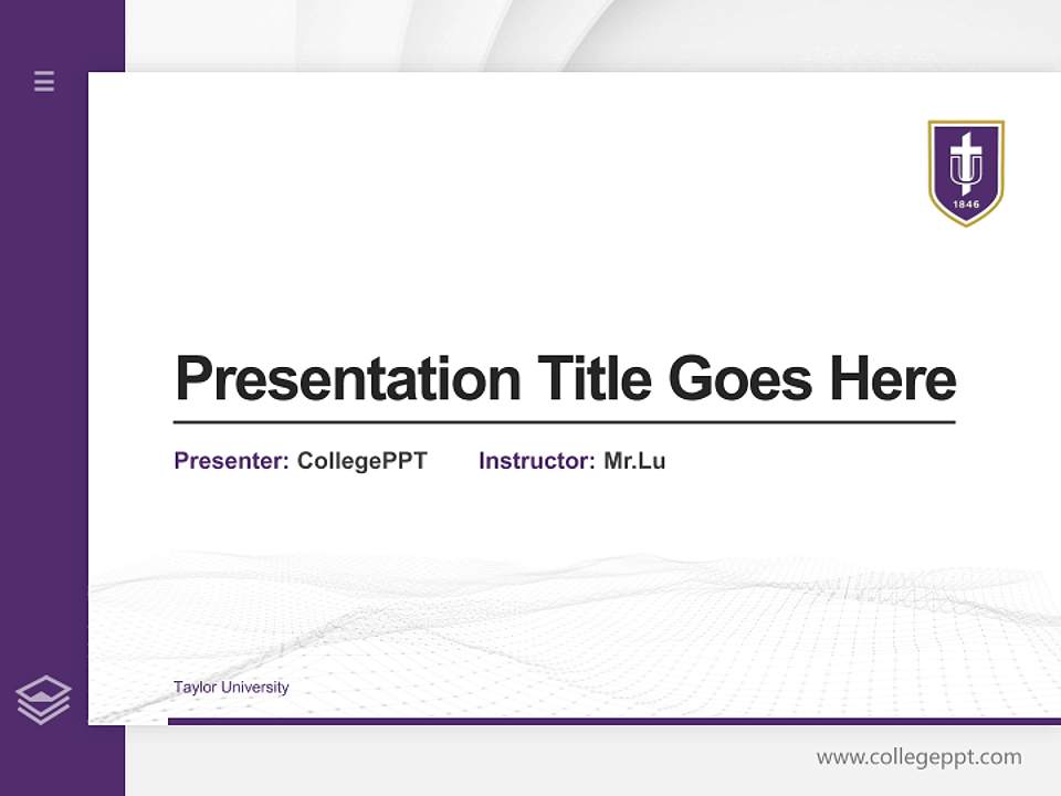 Taylor University Thesis Proposal/Graduation Defense PPT Template4:3 ratio PPT effect preview image5