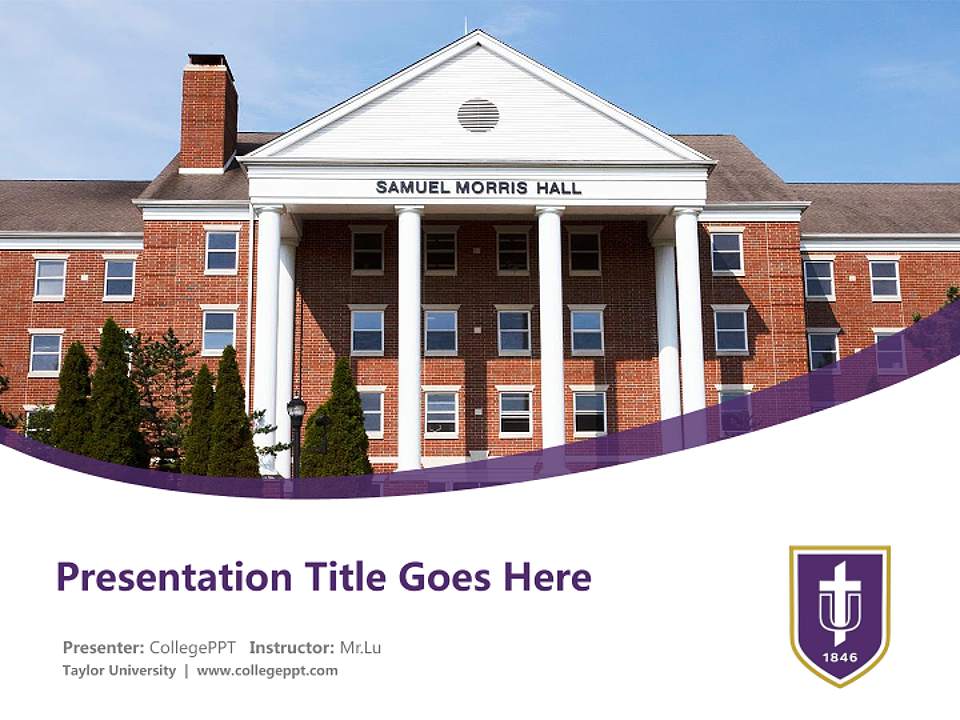 Taylor University Course/Courseware Creation PPT Template4:3 ratio PPT effect preview image5