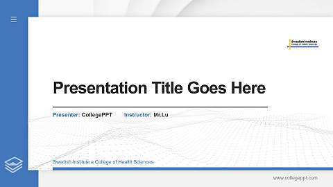 Swedish Institute a College of Health Sciences Thesis Proposal/Graduation Defense PPT Template