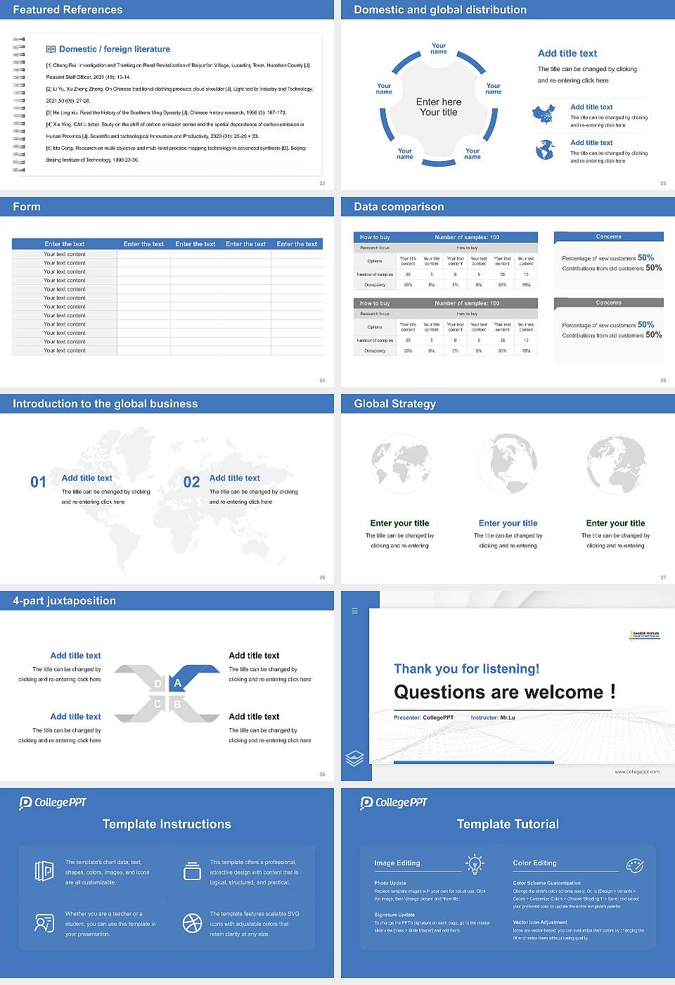 Swedish Institute a College of Health Sciences Thesis Proposal/Graduation Defense PPT Template16:9 ratio PPT effect preview image4