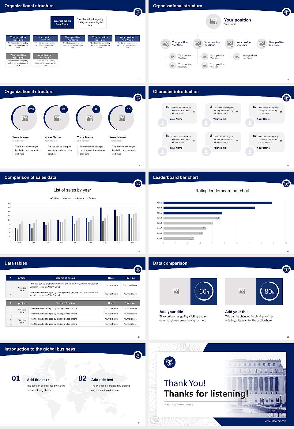 Teachers College at Columbia University Academic Presentation/Research Findings Report PPT Template16:9 ratio PPT effect preview image4