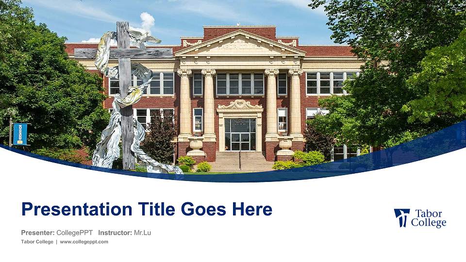 Tabor College Course/Courseware Creation PPT Template16:9 ratio PPT effect preview image