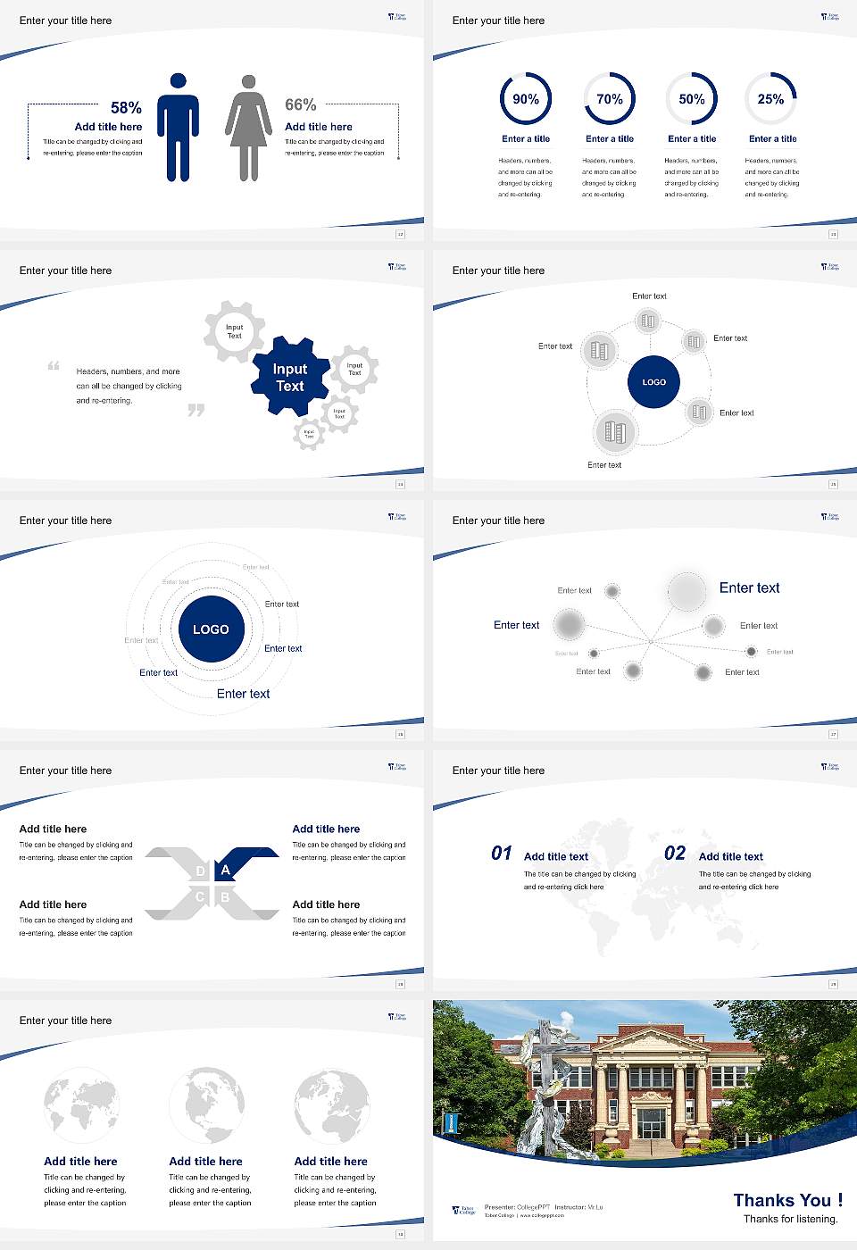 Tabor College Course/Courseware Creation PPT Template16:9 ratio PPT effect preview image4