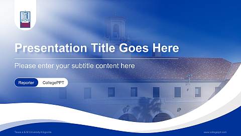 Texas a & M University-Kingsville Lecture Sharing and Networking Event PPT Template