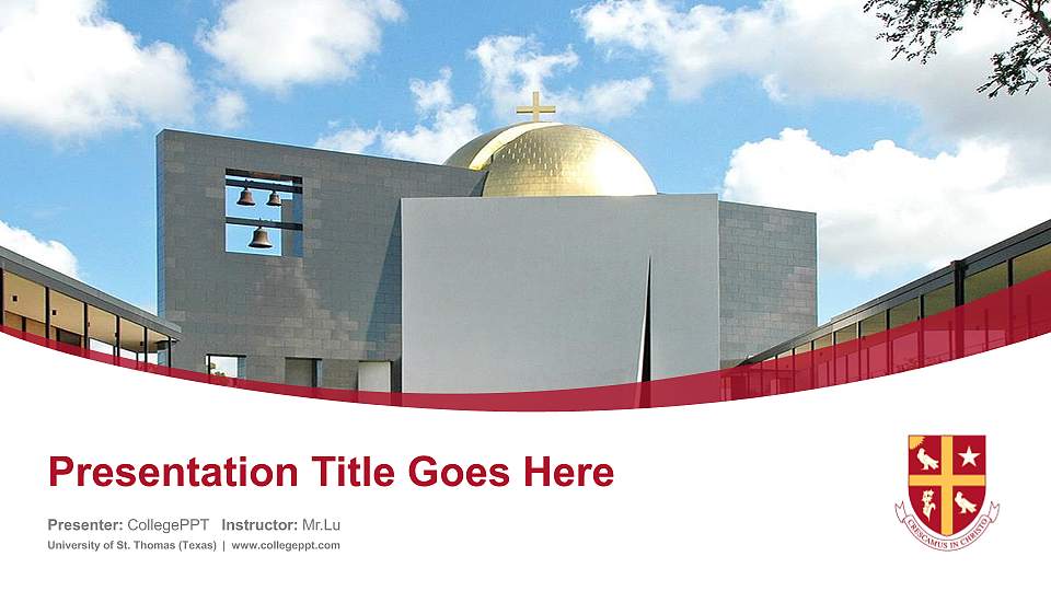 University of St. Thomas (Texas) Course/Courseware Creation PPT Template16:9 ratio PPT effect preview image