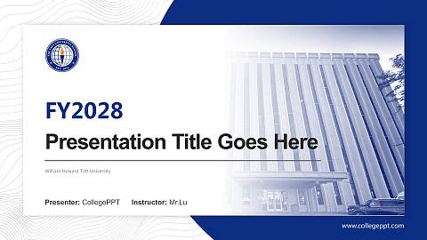 William Howard Taft University Academic Presentation/Research Findings Report PPT Template