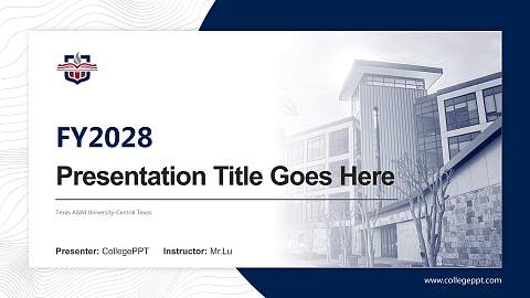 Texas A&M University-Central Texas Academic Presentation/Research Findings Report PPT Template