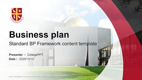 University of St. Thomas (Texas) Competition/Entrepreneurship Contest PPT Template