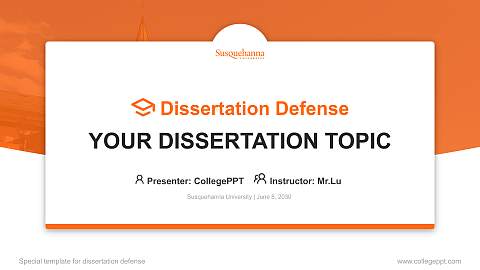 Susquehanna University Graduation Thesis Defense PPT Template