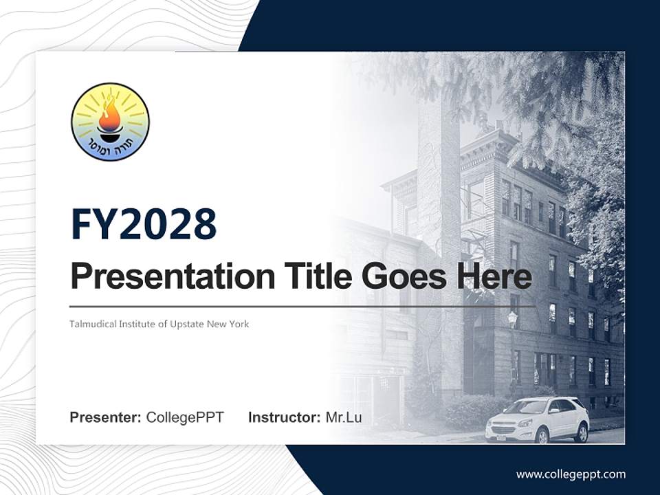 Talmudical Institute of Upstate New York Academic Presentation/Research Findings Report PPT Template4:3 ratio PPT effect preview image5