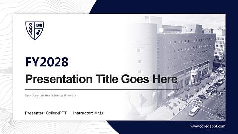 Suny Downstate Health Sciences University Academic Presentation/Research Findings Report PPT Template