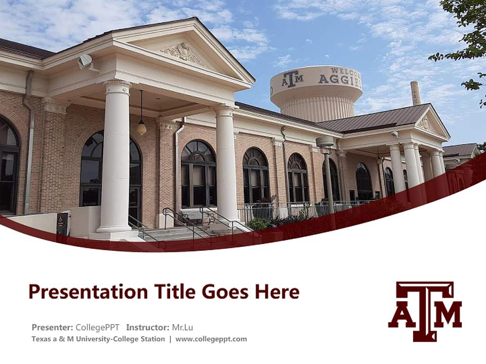 Texas a & M University-College Station Course/Courseware Creation PPT Template4:3 ratio PPT effect preview image5