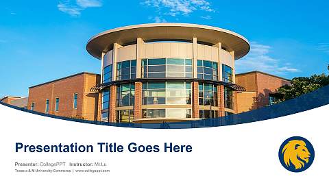 Texas a & M University-Commerce Course/Courseware Creation PPT Template