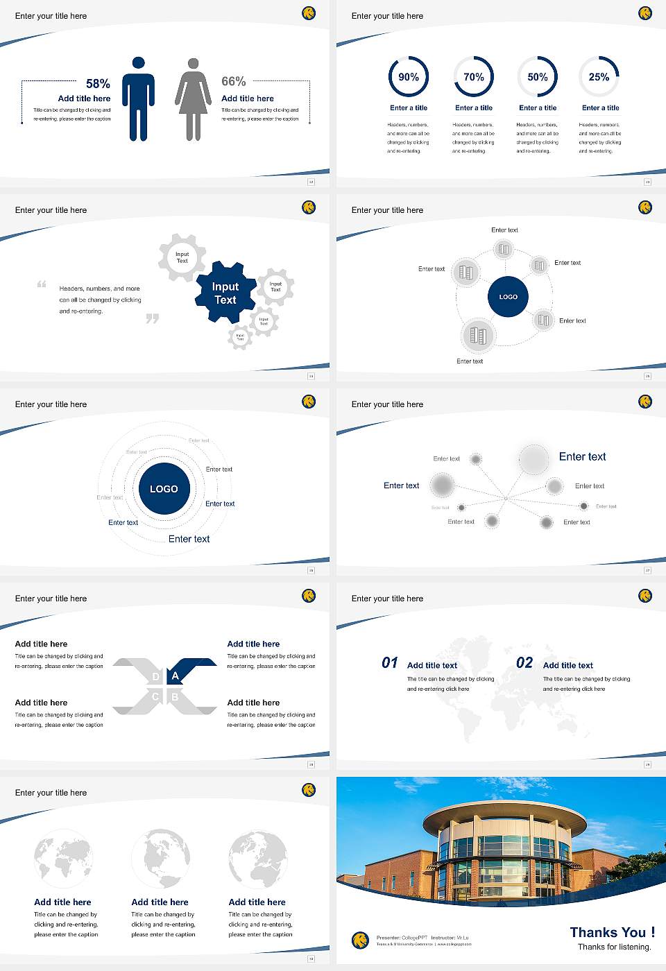 Texas a & M University-Commerce Course/Courseware Creation PPT Template16:9 ratio PPT effect preview image4
