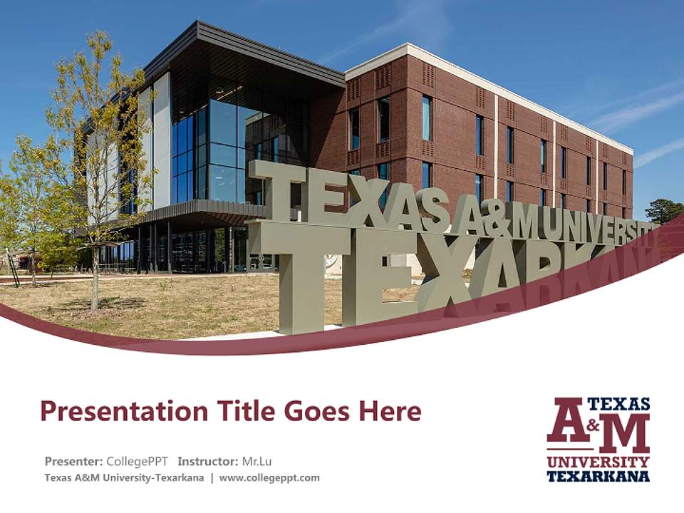 Texas A&M University-Texarkana Course/Courseware Creation PPT Template4:3 ratio PPT effect preview image5