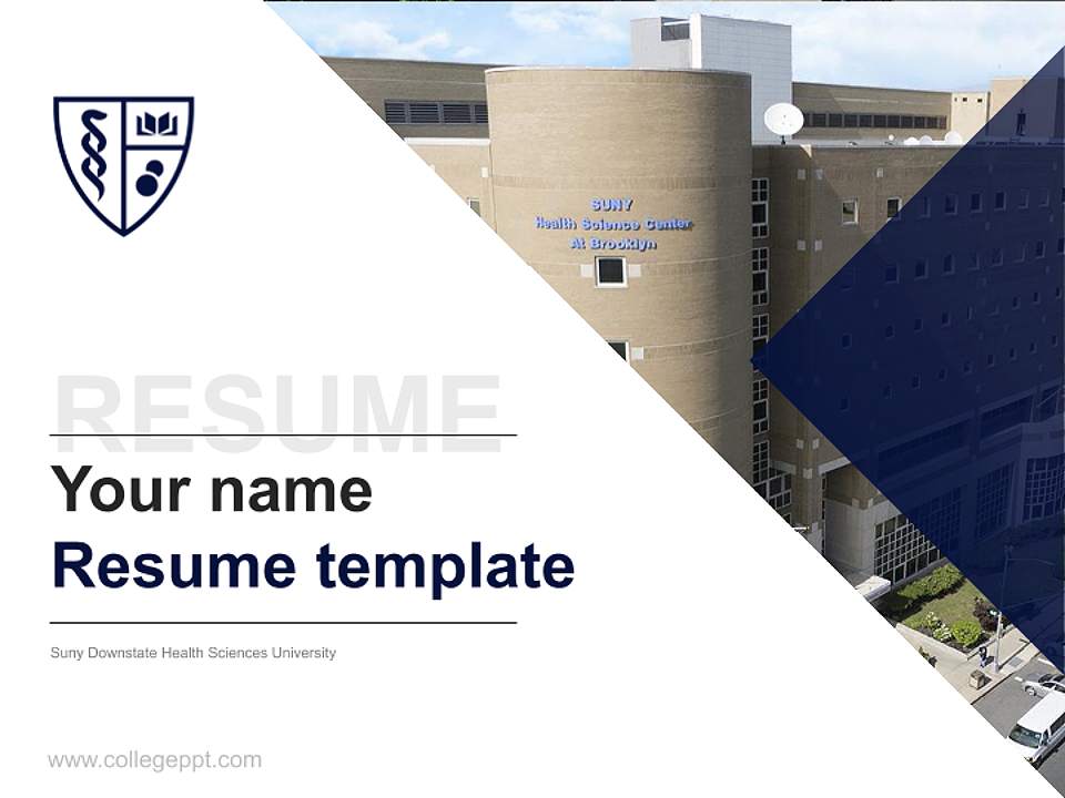 Suny Downstate Health Sciences University Resume PPT Template4:3 ratio PPT effect preview image5
