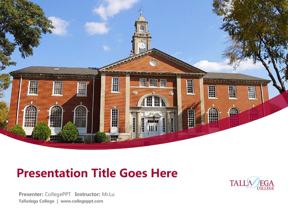 Talladega College Course/Courseware Creation PPT Template4:3 ratio PPT effect preview image5