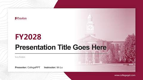 Suny Potsdam Academic Presentation/Research Findings Report PPT Template
