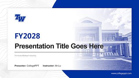 Tennessee Wesleyan University Academic Presentation/Research Findings Report PPT Template