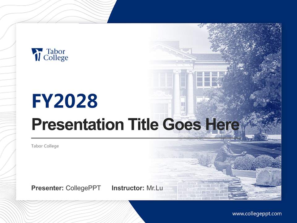 Tabor College Academic Presentation/Research Findings Report PPT Template4:3 ratio PPT effect preview image5