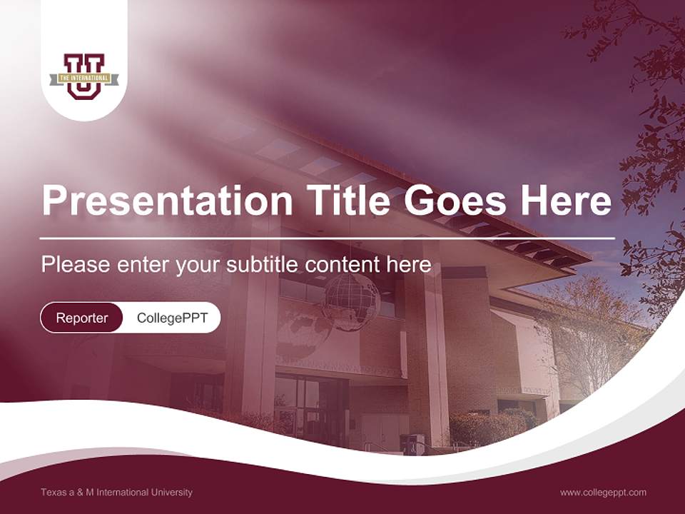 Texas a & M International University Lecture Sharing and Networking Event PPT Template4:3 ratio PPT effect preview image4