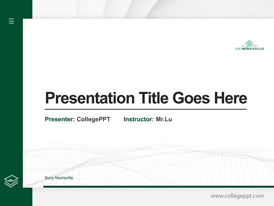 Suny Morrisville Thesis Proposal/Graduation Defense PPT Template4:3 ratio PPT effect preview image5