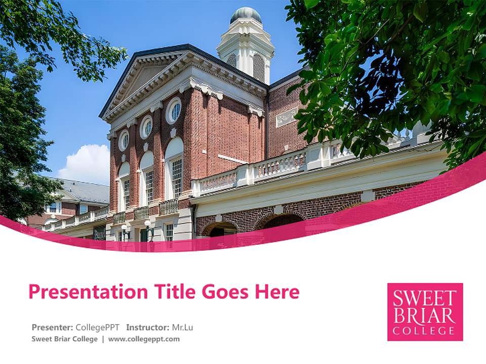 Sweet Briar College Course/Courseware Creation PPT Template4:3 ratio PPT effect preview image5