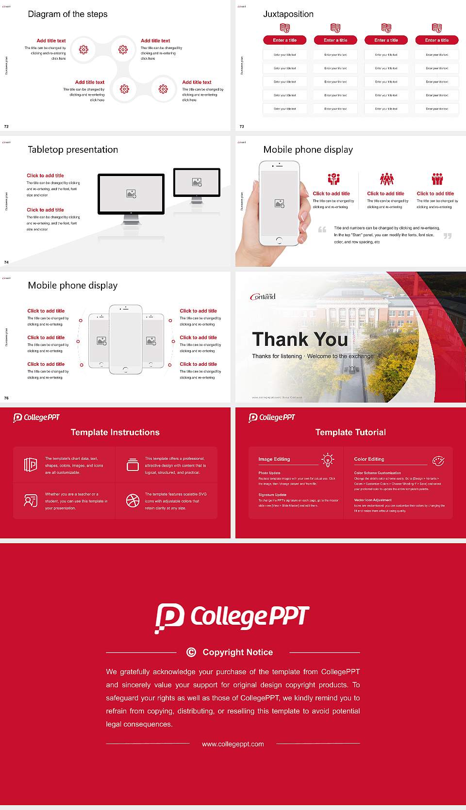 Suny Cortland Competition/Entrepreneurship Contest PPT Template16:9 ratio PPT effect preview image9