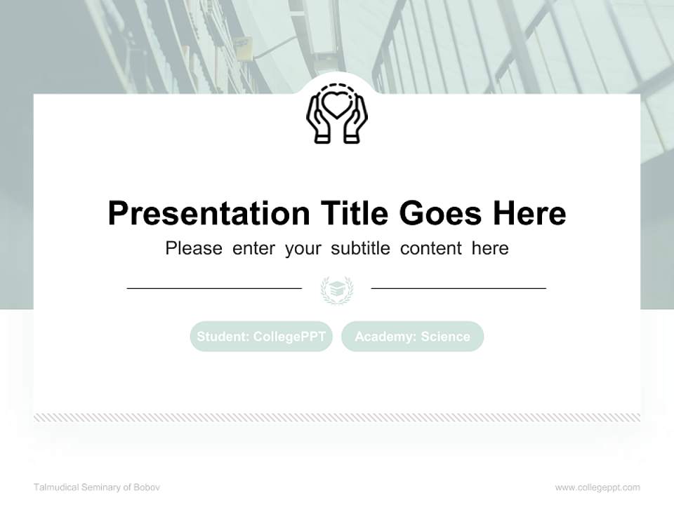 Talmudical Seminary of Bobov National Scholarship Defense PPT Template4:3 ratio PPT effect preview image4