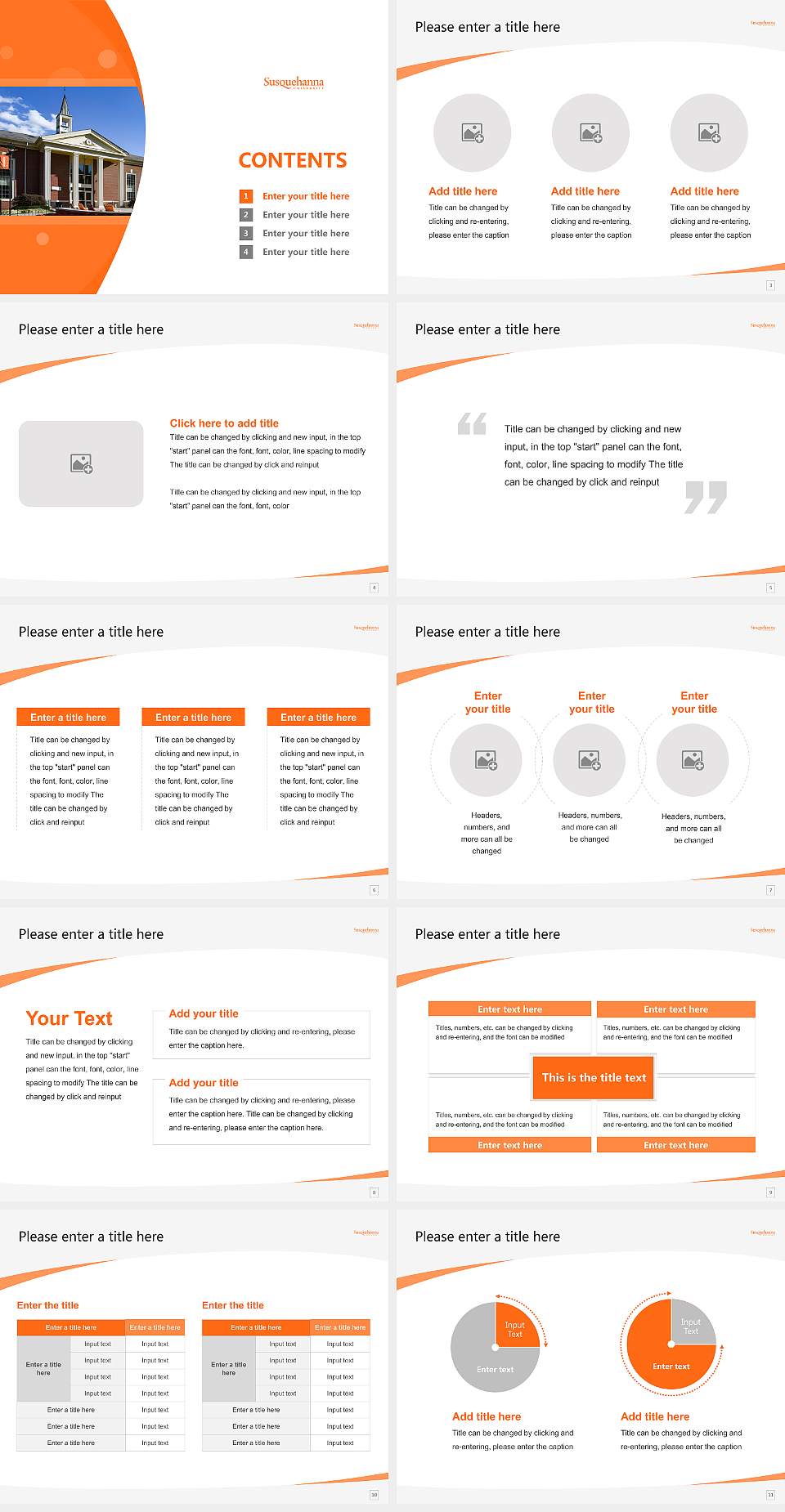Susquehanna University Course/Courseware Creation PPT Template4:3 ratio PPT effect preview image2