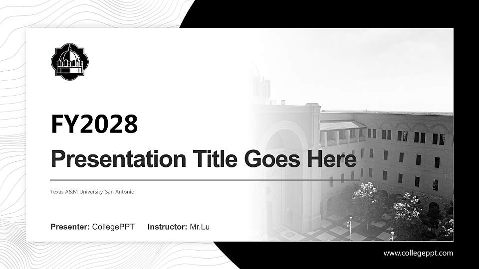 Texas A&M University-San Antonio Academic Presentation/Research Findings Report PPT Template16:9 ratio PPT effect preview image