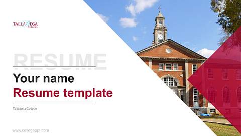 Talladega College Resume PPT Template