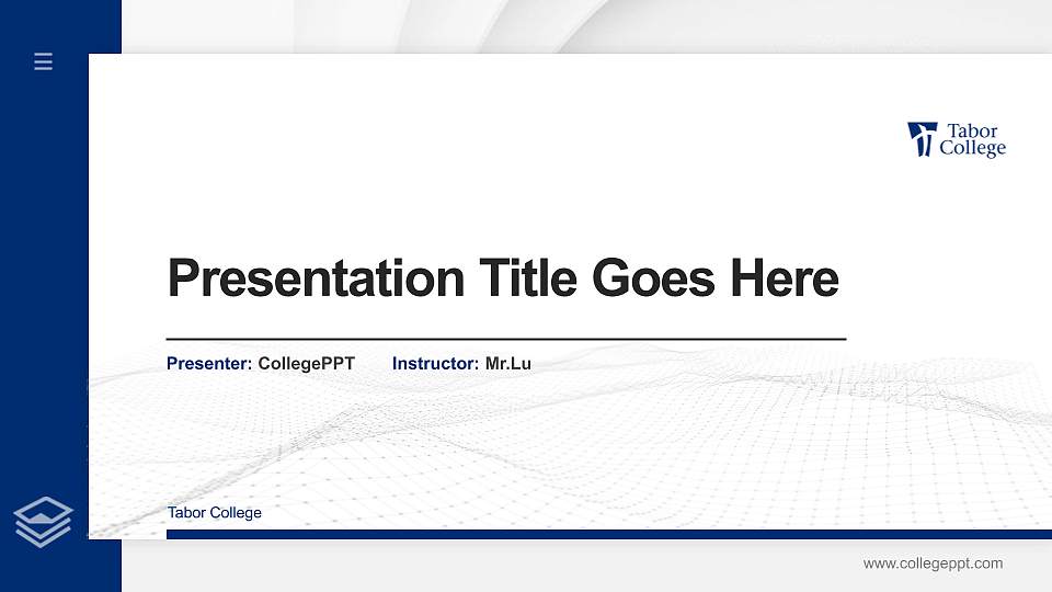 Tabor College Thesis Proposal/Graduation Defense PPT Template16:9 ratio PPT effect preview image