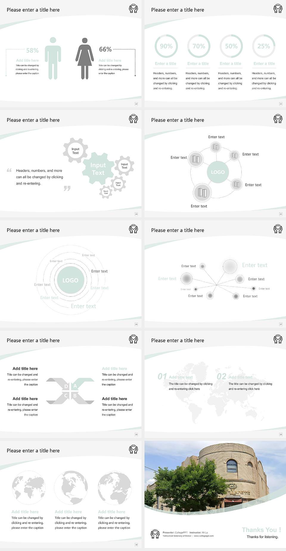 Talmudical Seminary of Bobov Course/Courseware Creation PPT Template4:3 ratio PPT effect preview image4