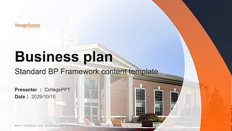 Susquehanna University Competition/Entrepreneurship Contest PPT Template